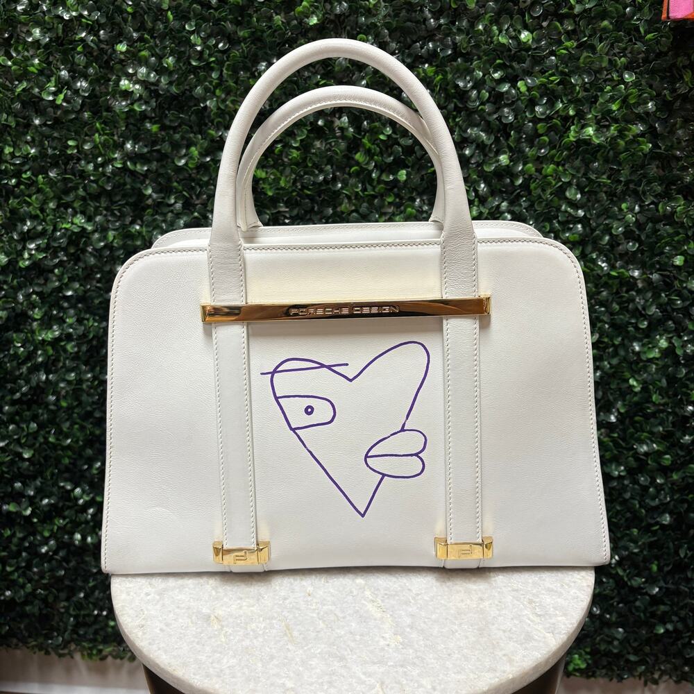 Porsche Design x Thierry Noir Art Basel Limited Edition Twin Bag White 132/200